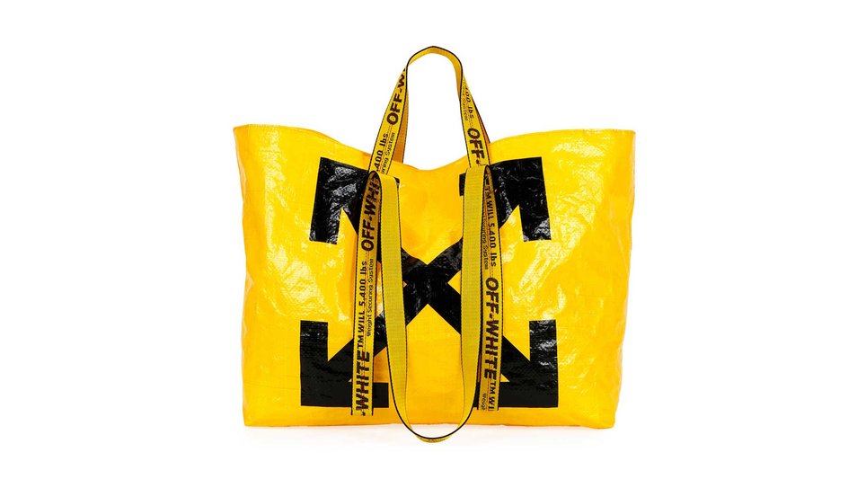 designer bags that look like paper or plastic bodega, grocery or retail shopping bags