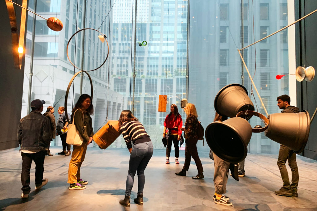 David Tudor Rainforest V (variation 1) sound installation at the MoMA in New York City