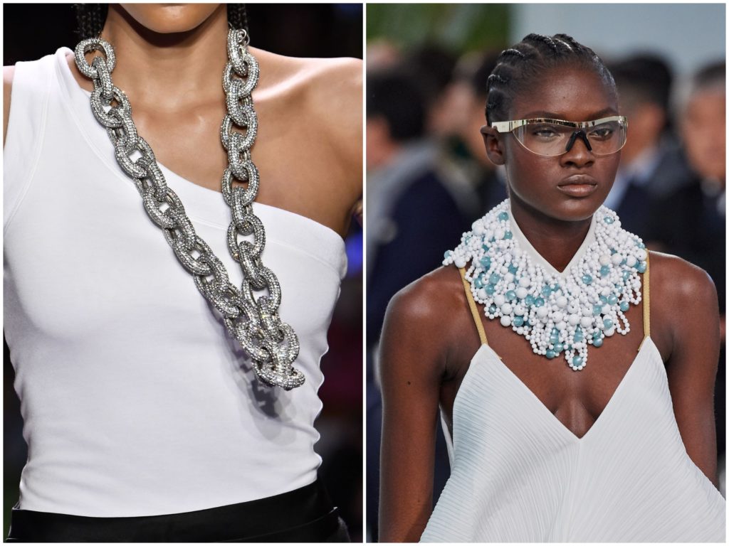Chic stand out statement necklaces are on-trend right now.